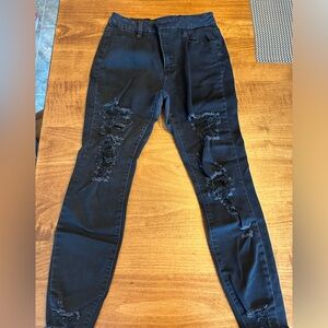 Rue 21 Black Ripped Skinny Jeans